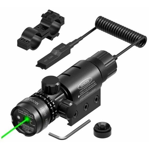 Целеуказатель лазерный Laser Scope (зеленый луч) лцу для пневматики lgr10 лазерный целеуказатель подствольный с выносной кнопкой лазерный прицел зеленый