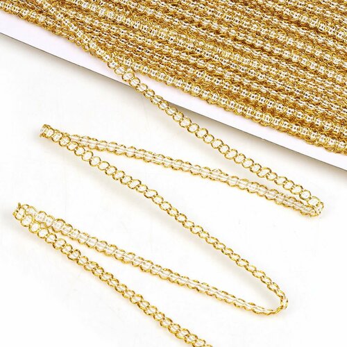 Тесьма отделочная металлизированная шир.5 мм цв. золото (45 метров)