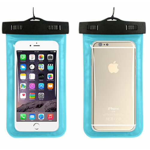 Водонепроницаемый чехол для смартфонов Waterproof Case Blue чехол водонепроницаемый wiwu kitty waterproof bag для устройств до 7 дюймов blue
