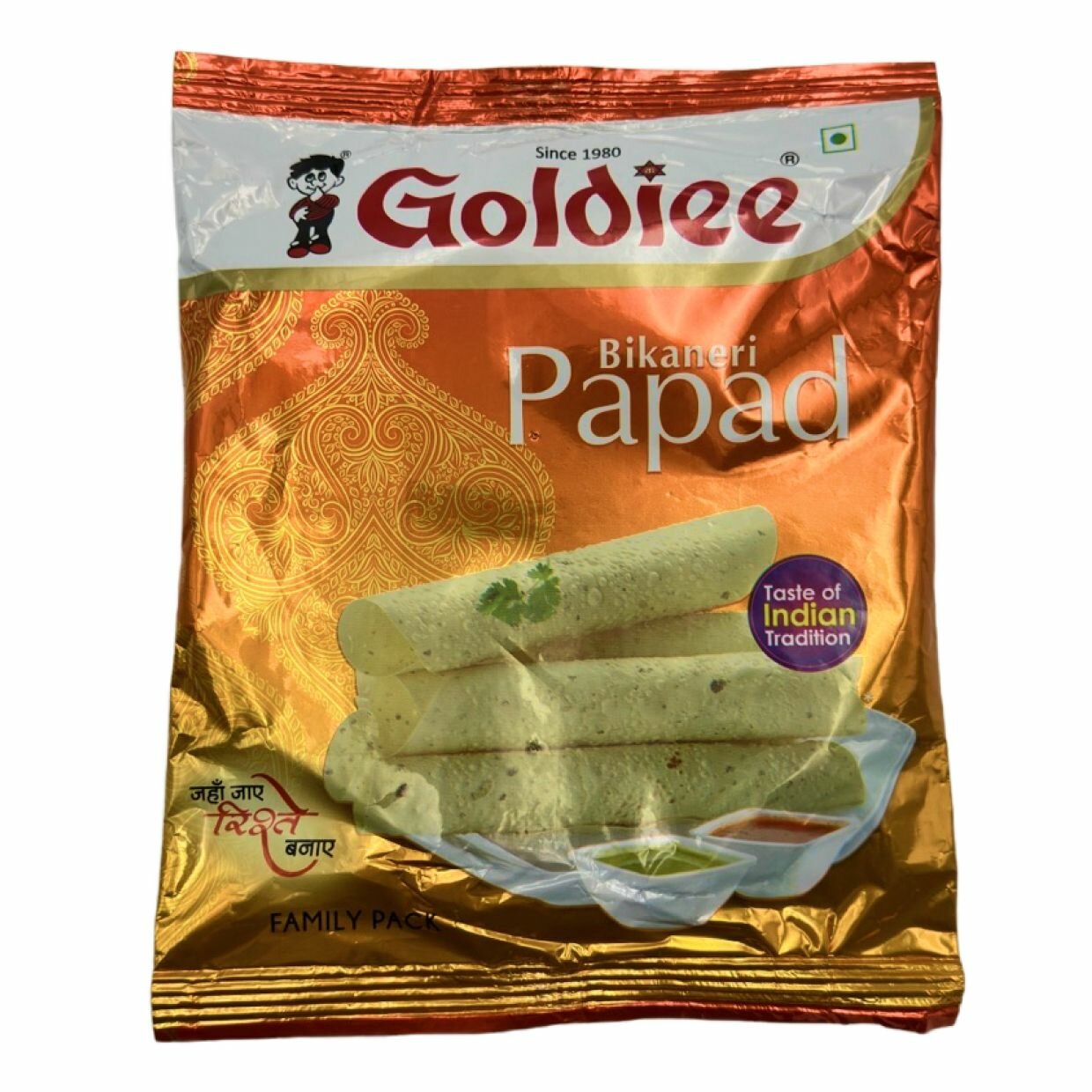 Лепёшки гороховые Goldiee Папад Small papad, 200 г