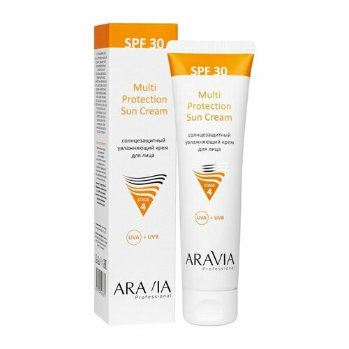 Крем для лица солнцезащитный SPF 30 Aravia Professional увлажняющий 100 мл комплект из 2 шт 4088₽