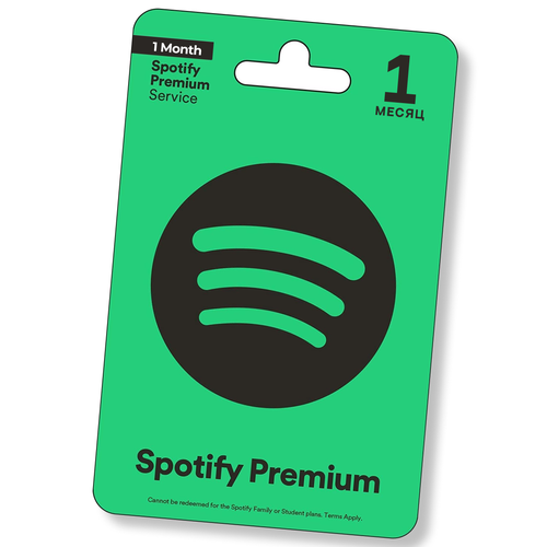 Подписка Spotify Premium на 1 месяц Код активации Спотифай Премиум Подарочная карта Gift Card 69000₽