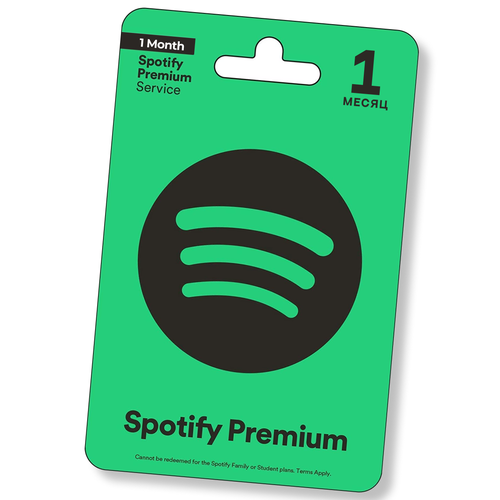 Подписка Spotify Premium на 1 месяц / Код активации Спотифай Премиум / Подарочная карта / Gift Card