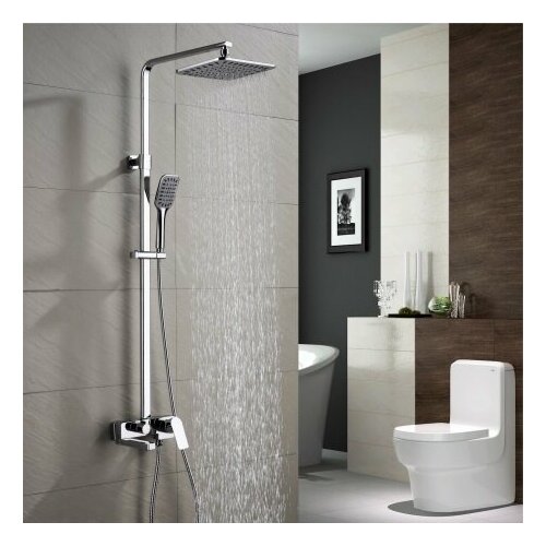 Душевая система GANZER из с поворотным изливом 21061F Белый, хром