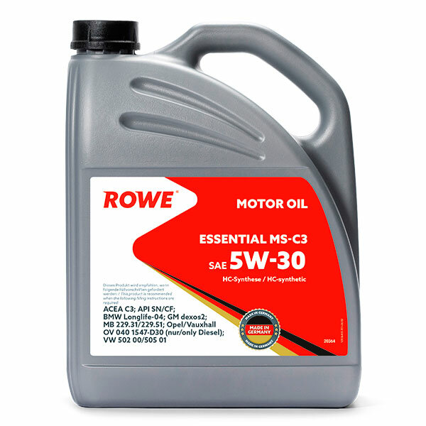 Масло моторное ROWE ESSENTIAL SAE 5W-30 MS-C3 (4л) ROWE-5W30-E-MS-4L