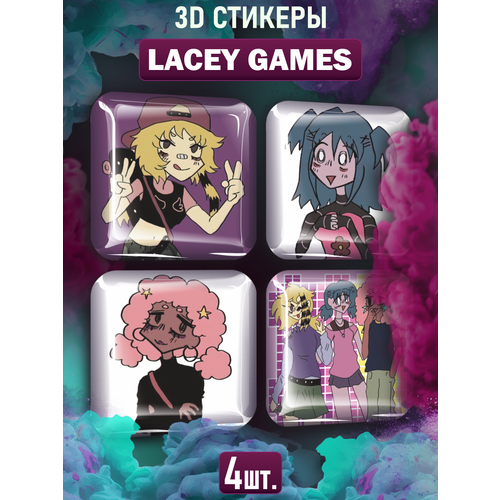 Наклейки на телефон 3D стикеры Lacey Games игра