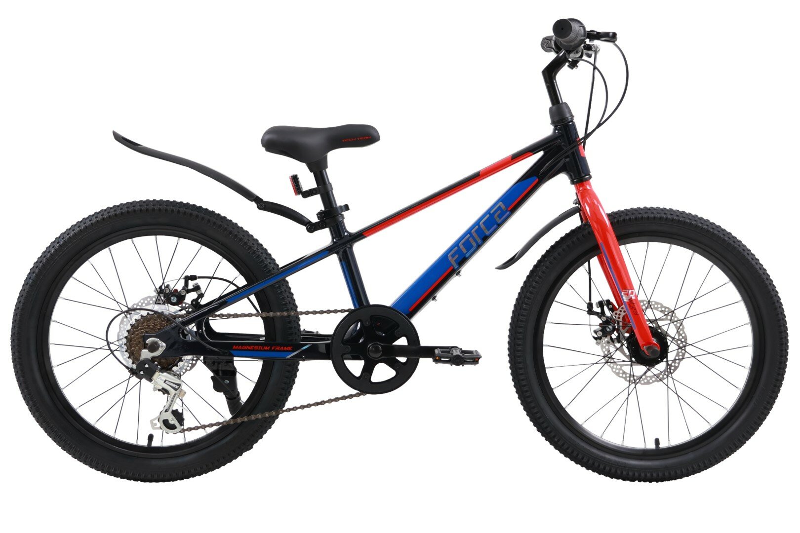 Детский велосипед TECH TEAM Forca 20' black/red (магниевый сплав) NN012558 NN012558