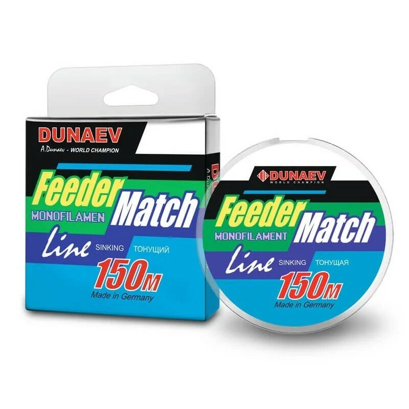 Леска тонущая Dunaev Feeder-Match Sinking Black 0.25мм (5,8 кг) 150м