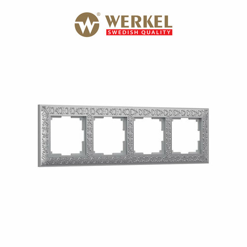 Рамка из металла на 4 поста Werkel Antik WL07-Frame-04 хром матовый