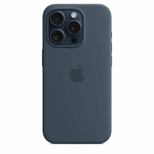 Чехол Apple iPhone 15 Pro, с анимацией NFC, Silicone Case with MagSafe Clay / Титановый