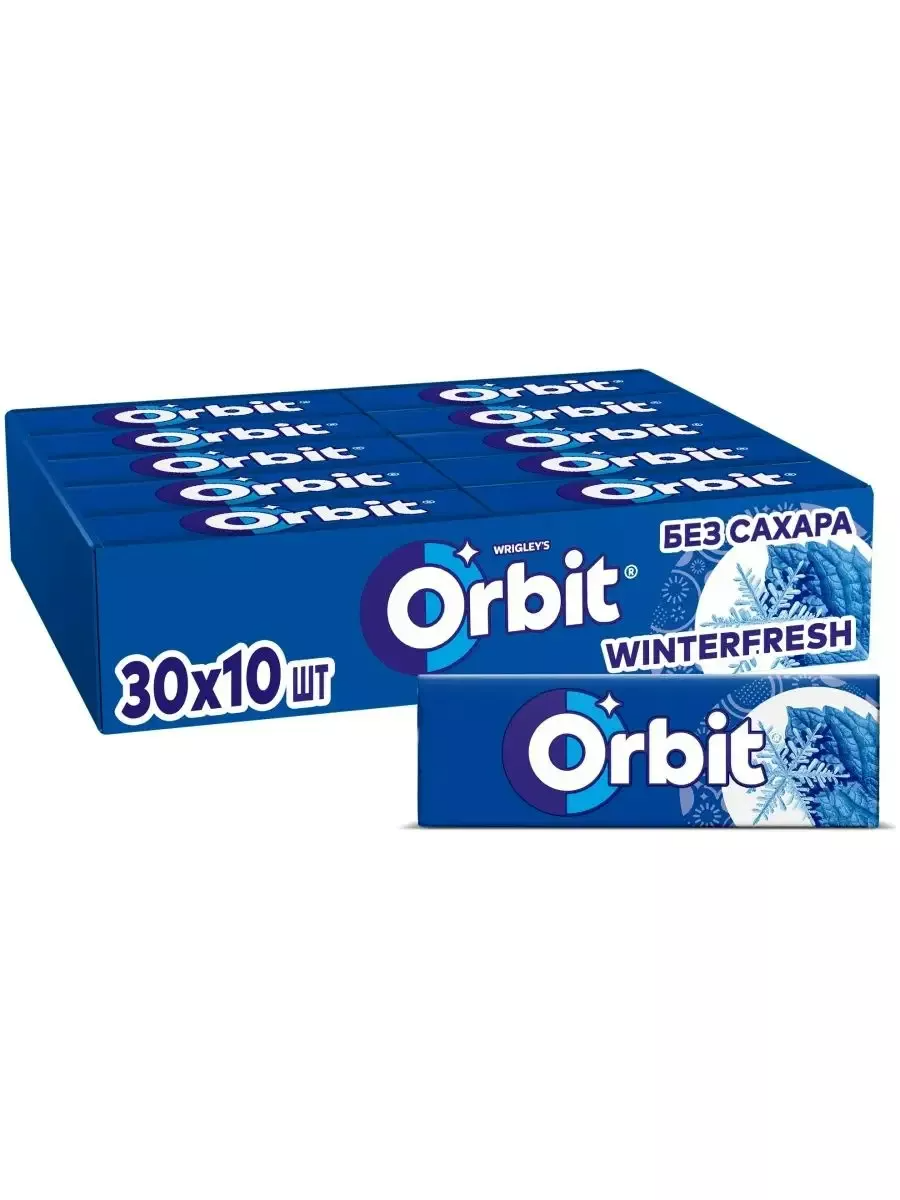 Жевательная резинка Orbit Winterfresh без сахара, 30 шт. в уп.