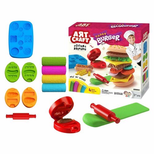 Набор для лепки AЯT CRAFT Бургерная тесто 4х50г 1464₽
