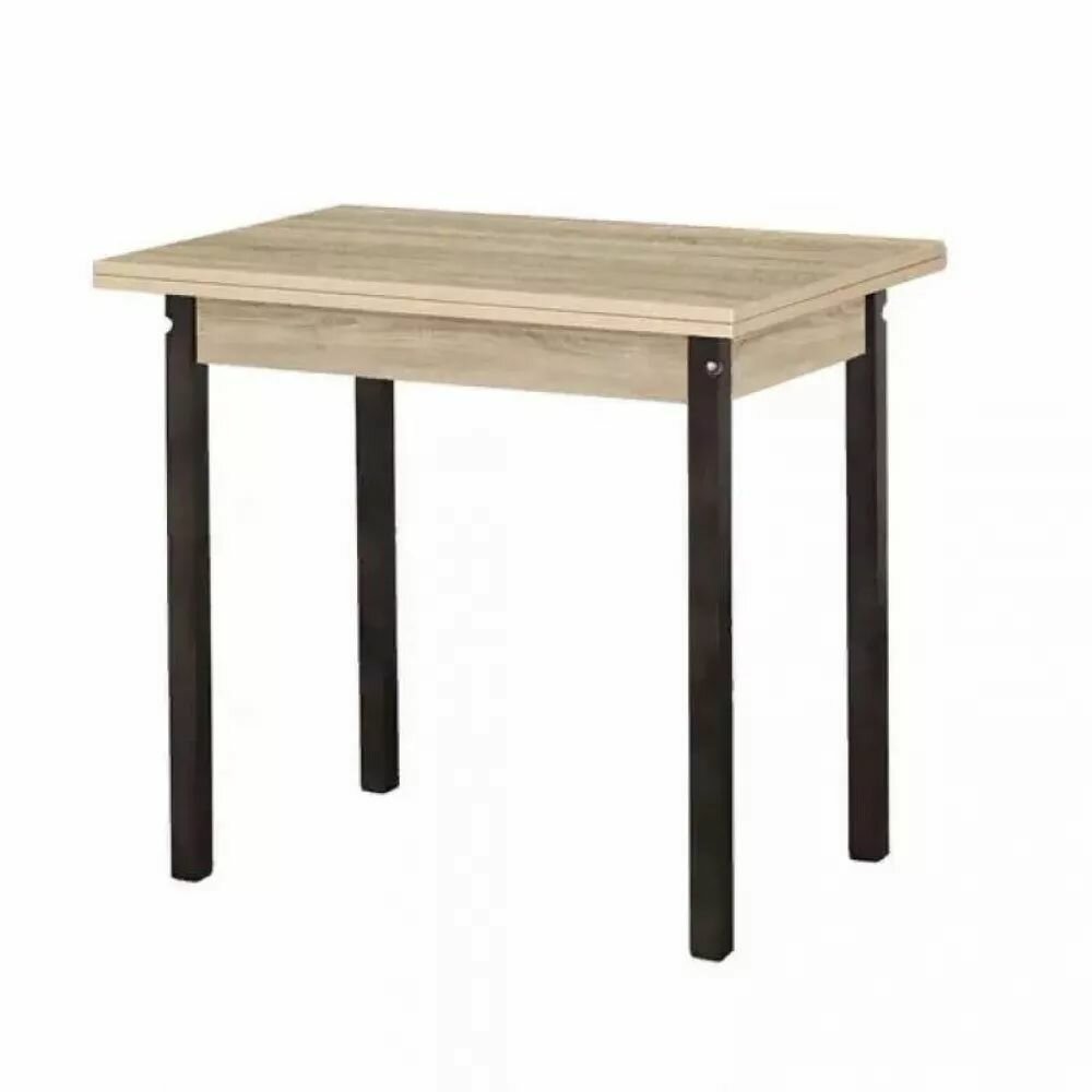 фото Стол обеденный раскладной (прямая ножка), Венге/Дуб Сонома ЛДСП, массив березы, для кухни, 850(1140)х570(850)х746(730) элегия