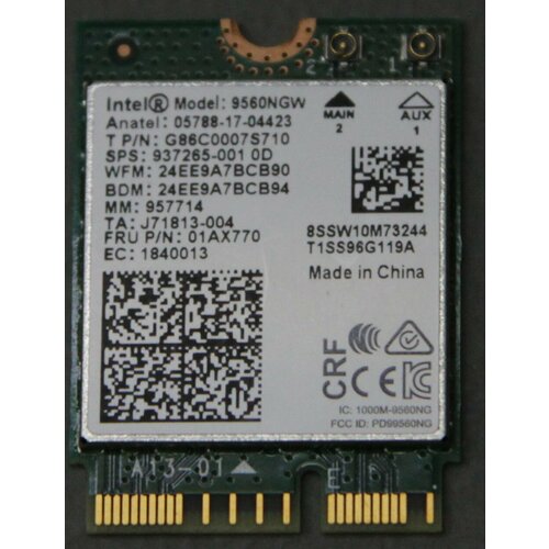 Intel Dual Band Wireless-AC 9560NGW NGFF Wi-Fi Bluetooth 5.0 CardvPro HH ac3160 3160hmw 3160ac 433mbps dual band 2 4g 5 8ghz bluetooth 4 0 mini pcie card 802 11ac wireless wifi card