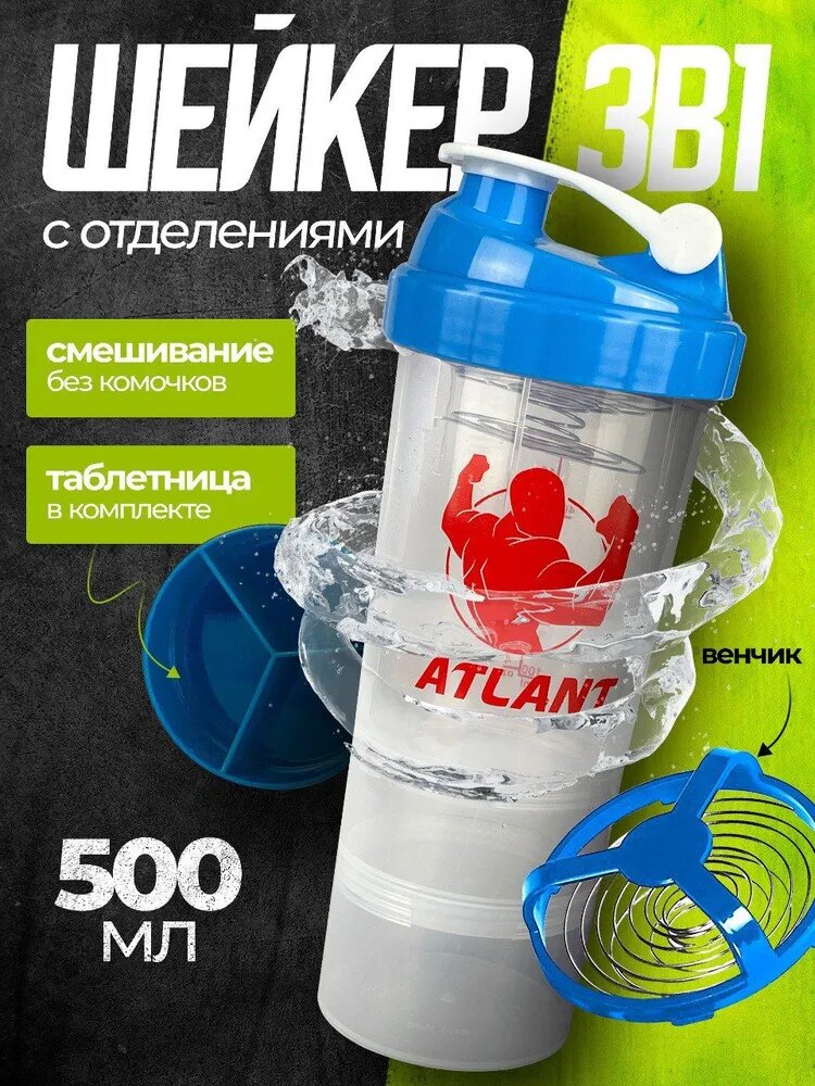 фото PANTHER ENERGY Шейкер спортивный, 500 мл черный