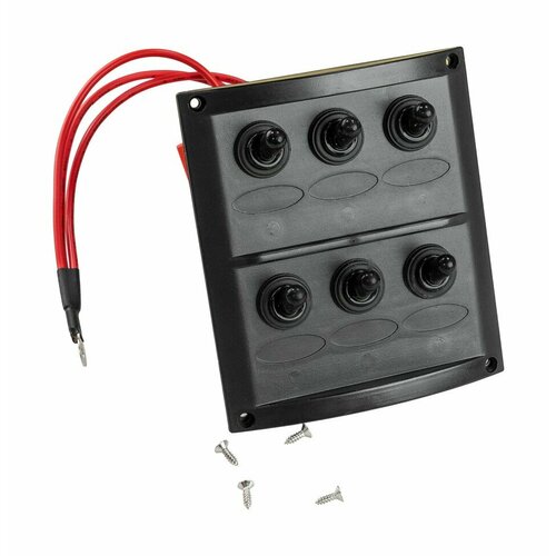 Панель бортового питания 6 переключателей, предохранители