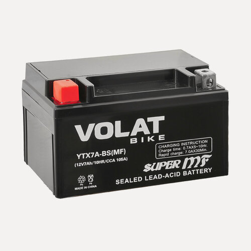 Изображение товара Аккумулятор VOLAT YTX7A-BS 7 Ач 105А П/П YTX7A-BS(MF)