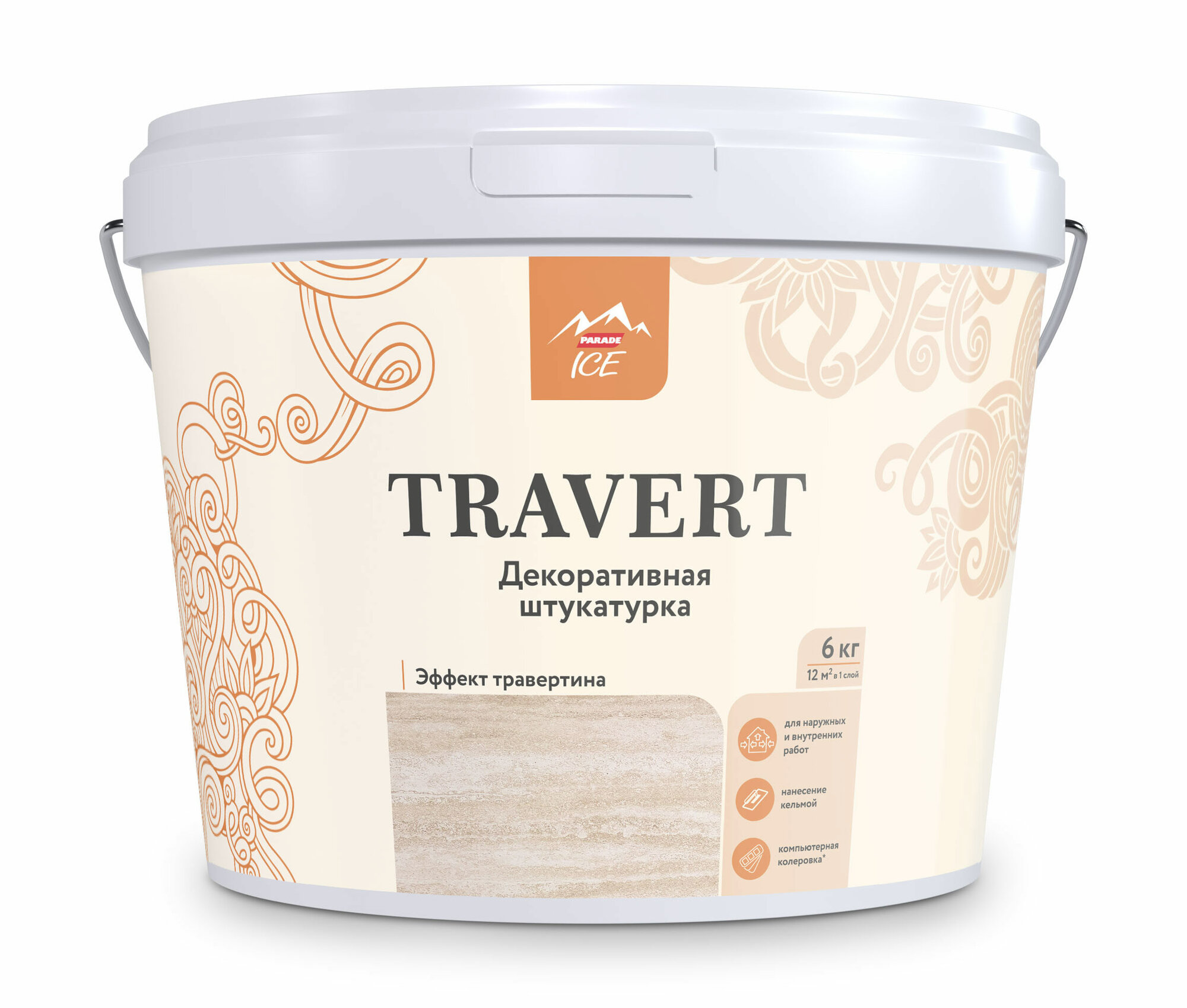 фото Штукатурка декоративная Parade Travert 6 кг