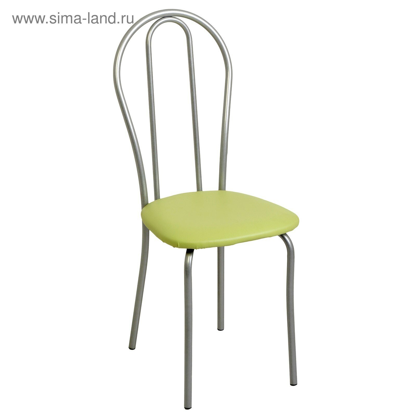 фото Стул "Венский 2", Серебристый металлик/Оливковый