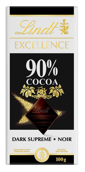 Шоколадая плитка LINDT EXCELLENCE 90% Dark 100гр (20)