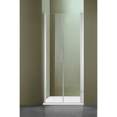 Душевое ограждение SANTREK AQUA Luna- 2DP-900-C-Chrome 9001850 Прямое стекло Прозр 5мм профиль Хром 28532₽