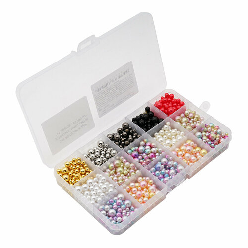 Сет 8 бусины установочные на шипах 4 5 6 8мм 11 цветов - 1780 шт NEW STAR 540₽