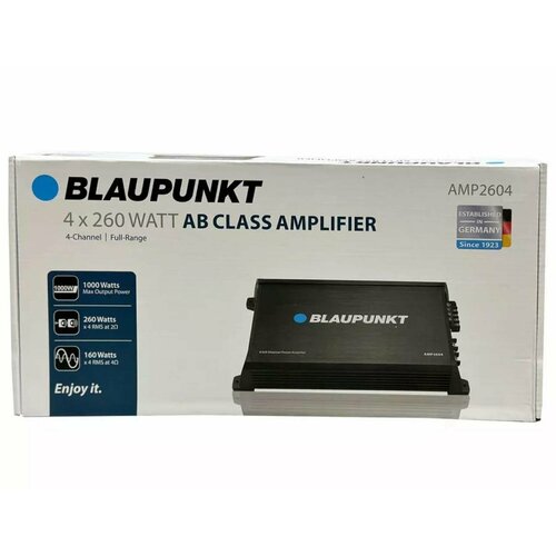 Усилитель звука для автомобиля BLAUPUNKT 4-канальный AMP 2604 мощность 4х260 Вт 6000₽