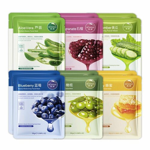 Маска увлажняющая тканевая от морщин / Набор масок