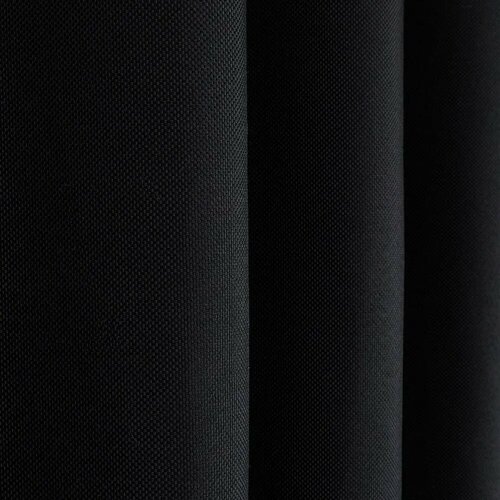Ткань рогожка для штор отрез черный 1 пог метр 719₽
