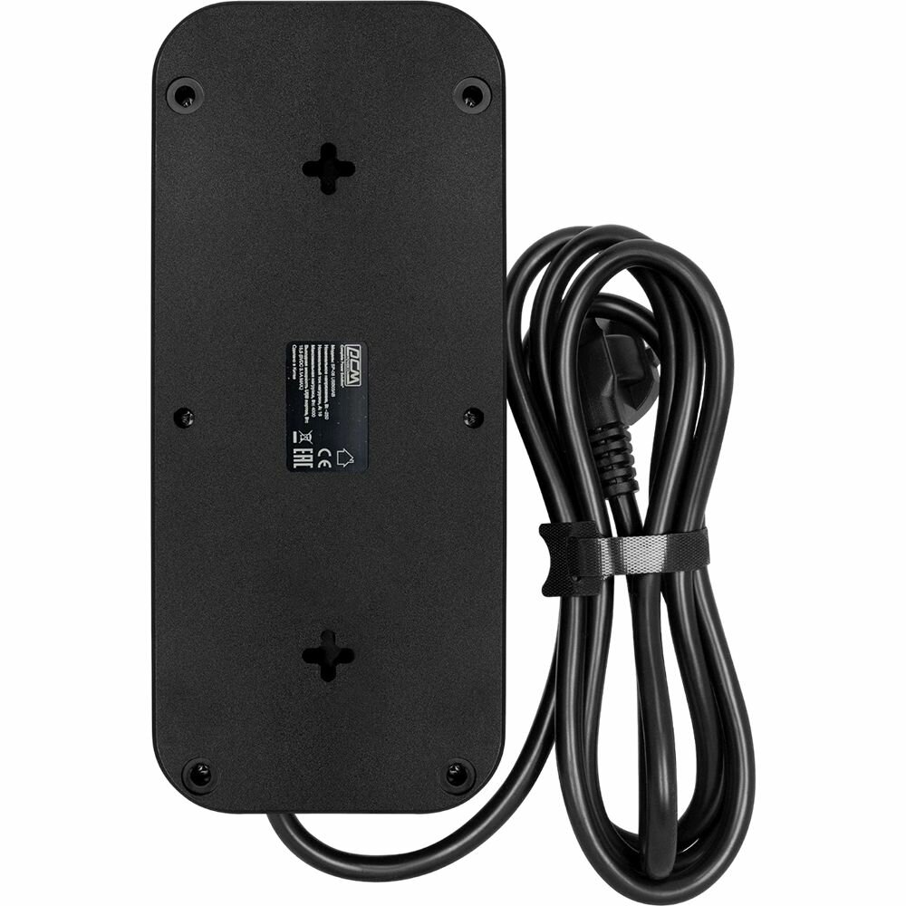 Сетевой фильтр POWERCOME SP-08 USB03AB 1.8 м Черный, официальная гарантия — фото 1