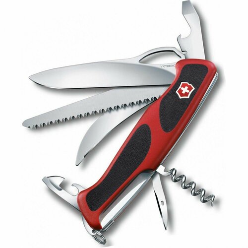 Нож перочинный Victorinox RangerGrip 57 Hunter (0.9583. MC) 130 мм 13функц. красный/черный карт. коробк