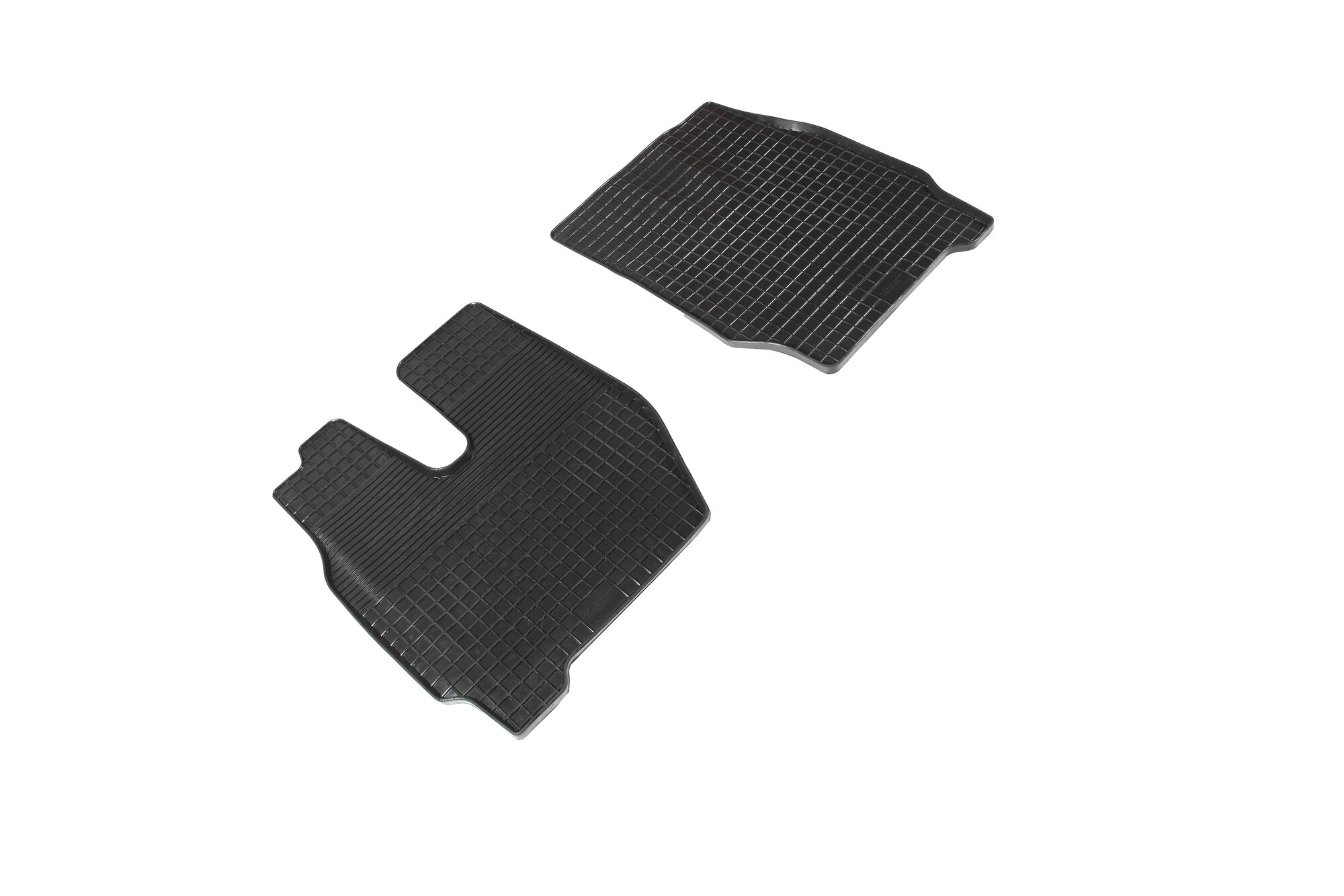 Коврики салона Seintex "Сетка" IVECO STRALIS резиновые черные комп 2 шт - фото №1