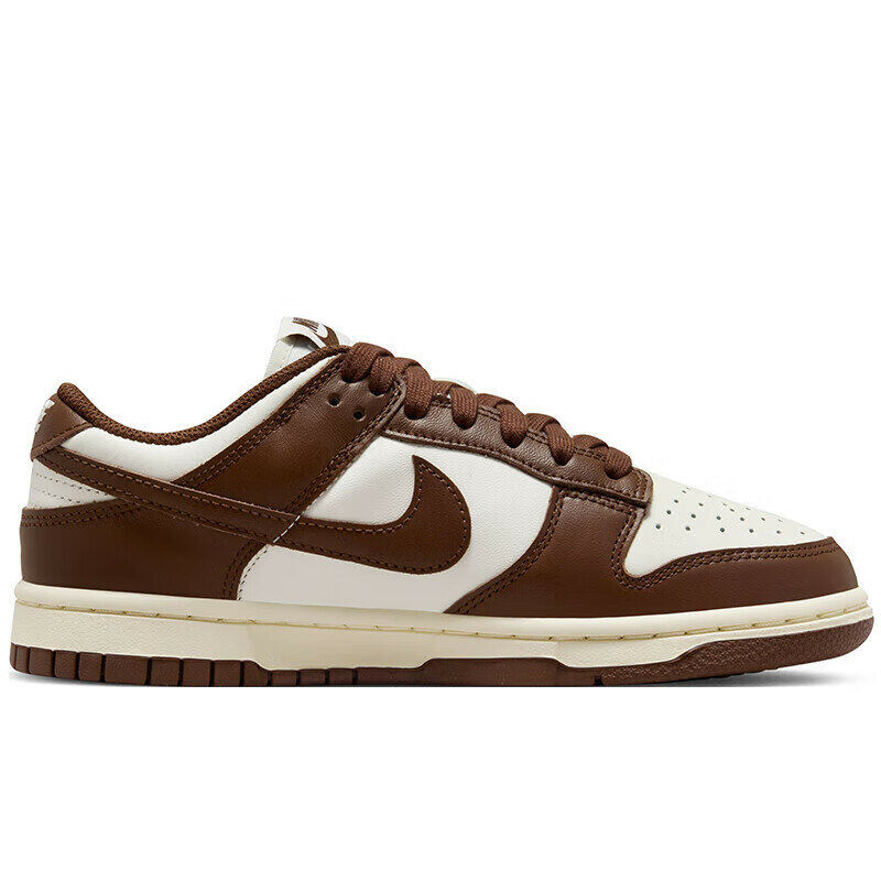 Кроссовки NIKE Dunk Low, размер 38 EU, white/cocoa — фото 1