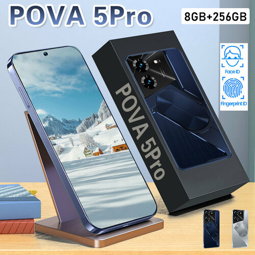 Смартфон POVA 5 8ГБ256ГБ Android 13 Black 7988₽