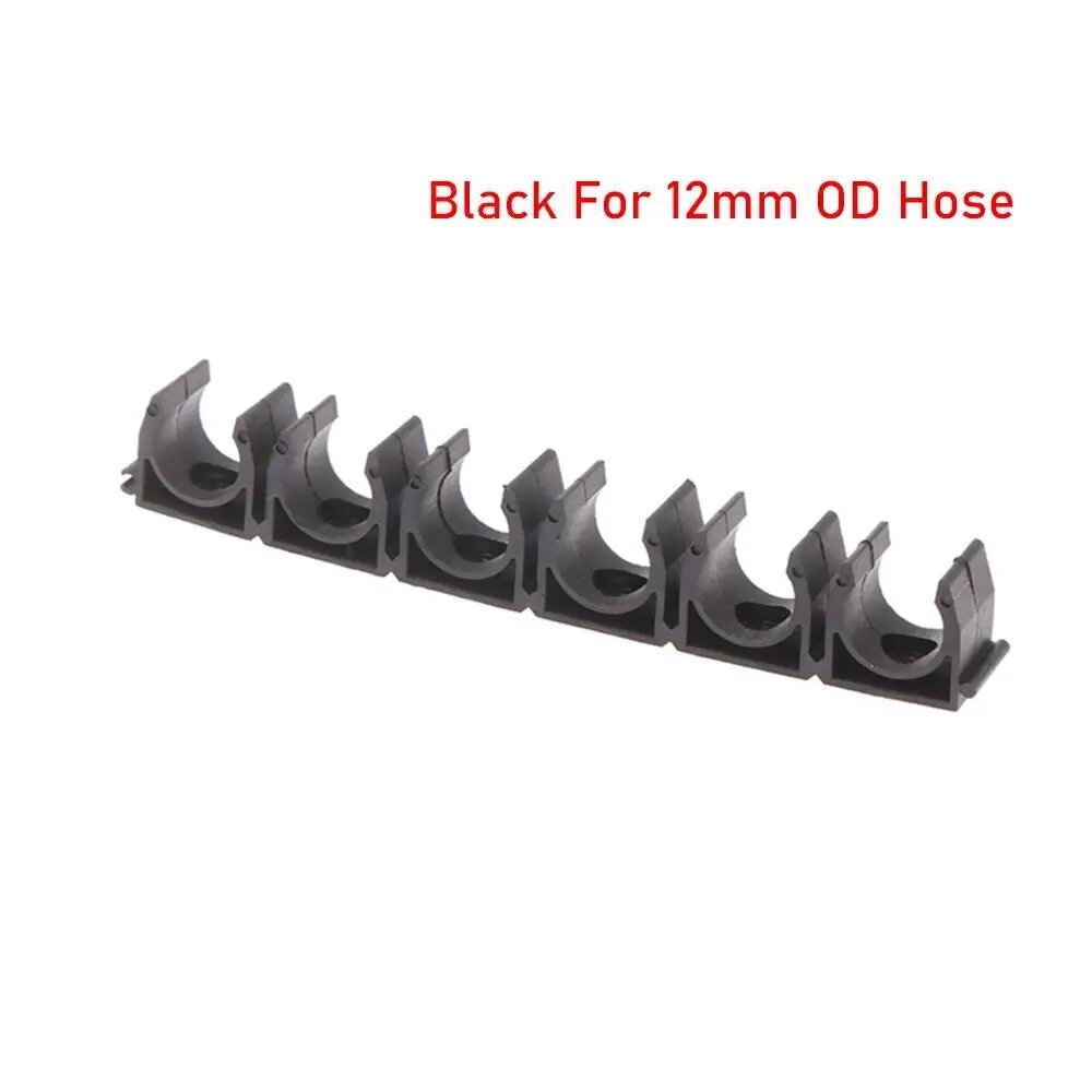 Нейлоновый многотрубный зажим для пневматического шланга TMA, Black 12mm OD Hose