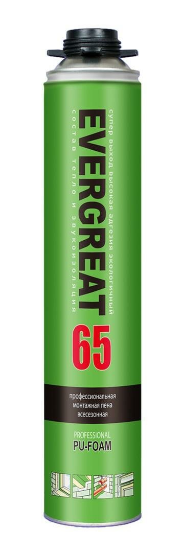 EVERGREAT Professional 65 пена ПУ монтажная профессиональная всесезонная 750 мл