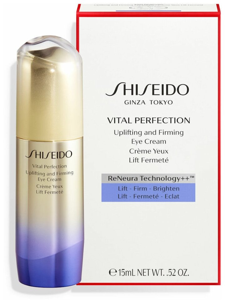 Shiseido Лифтинг-крем, повышающий упругость кожи вокруг глаз Vital Perfection Uplifting and Firming Eye Cream, 15 мл — фото 1