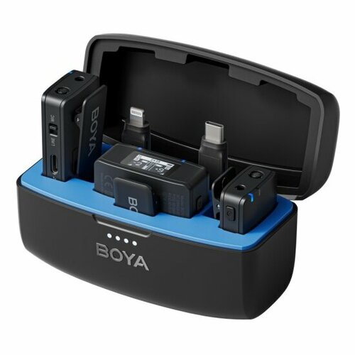 Беспроводной микрофон Boya MIC Двухканальная беспроводная микрофонная система в зарядном кейсе24ГГЦ 18860₽