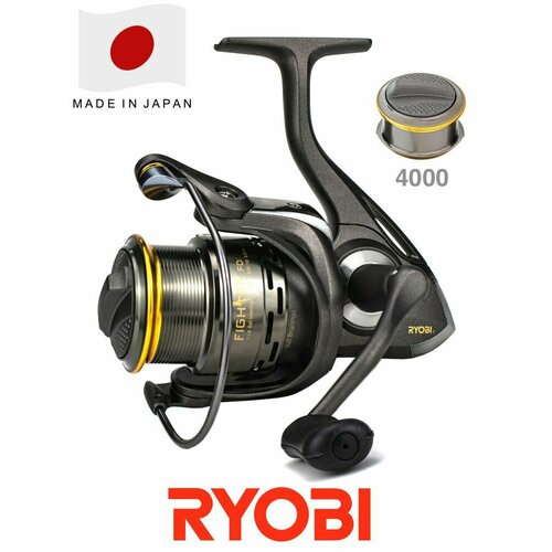 Катушка RYOBI FIGHTER FEEDER 4000 4+1 / Комплект 150 м лески, 2 тюбика смазки, Риоби