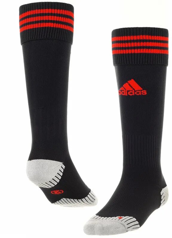 Гетры футбольные adidas adidas team sports, размер 34-36, черный, красный, серый