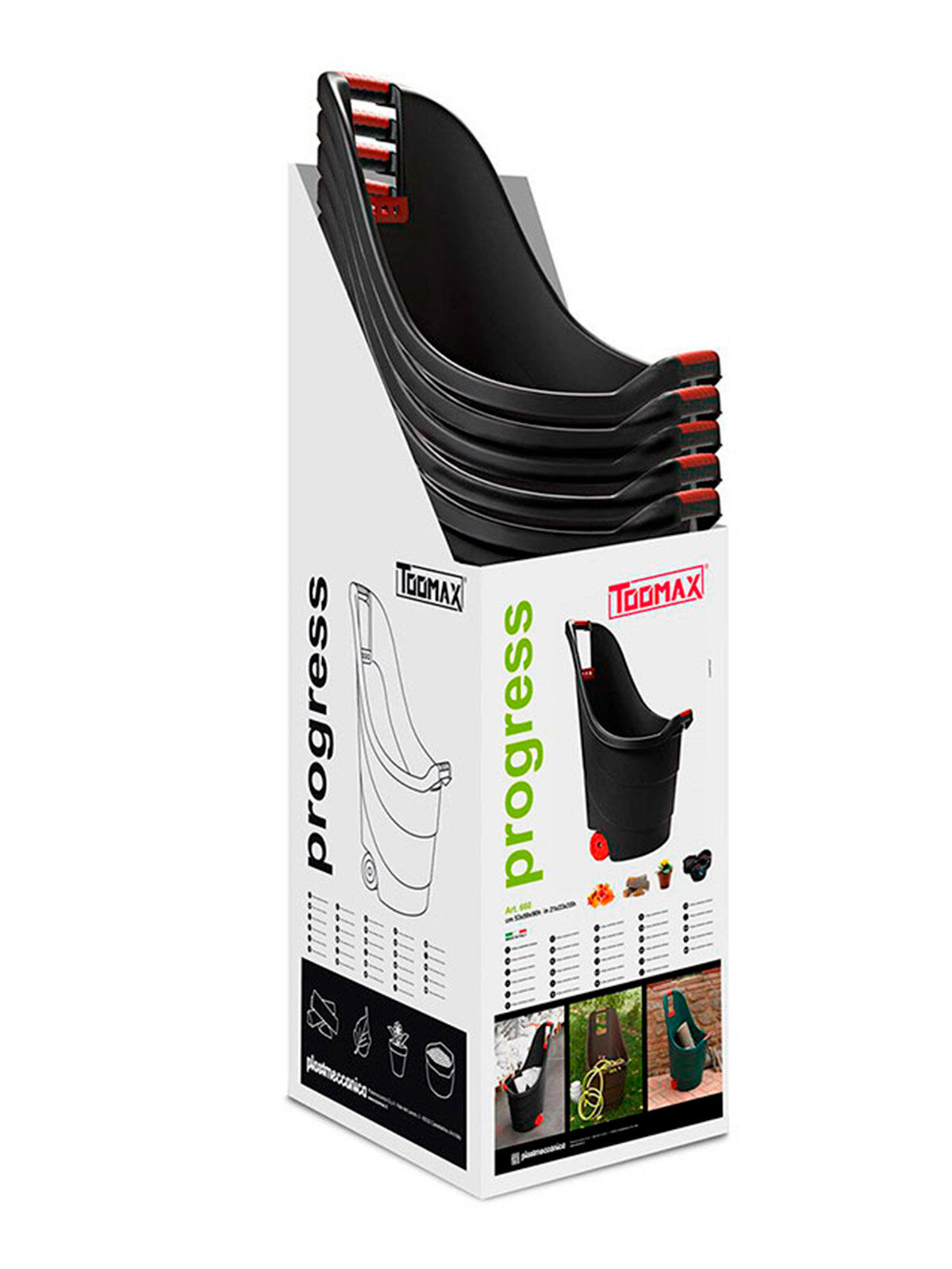 Изображение Тележка садовая PROGRESS 62 л TOOMAX