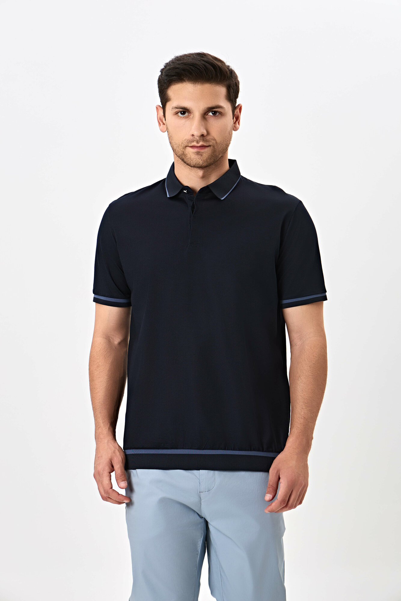 Поло спортивное TERRA PRO, размер S, navy