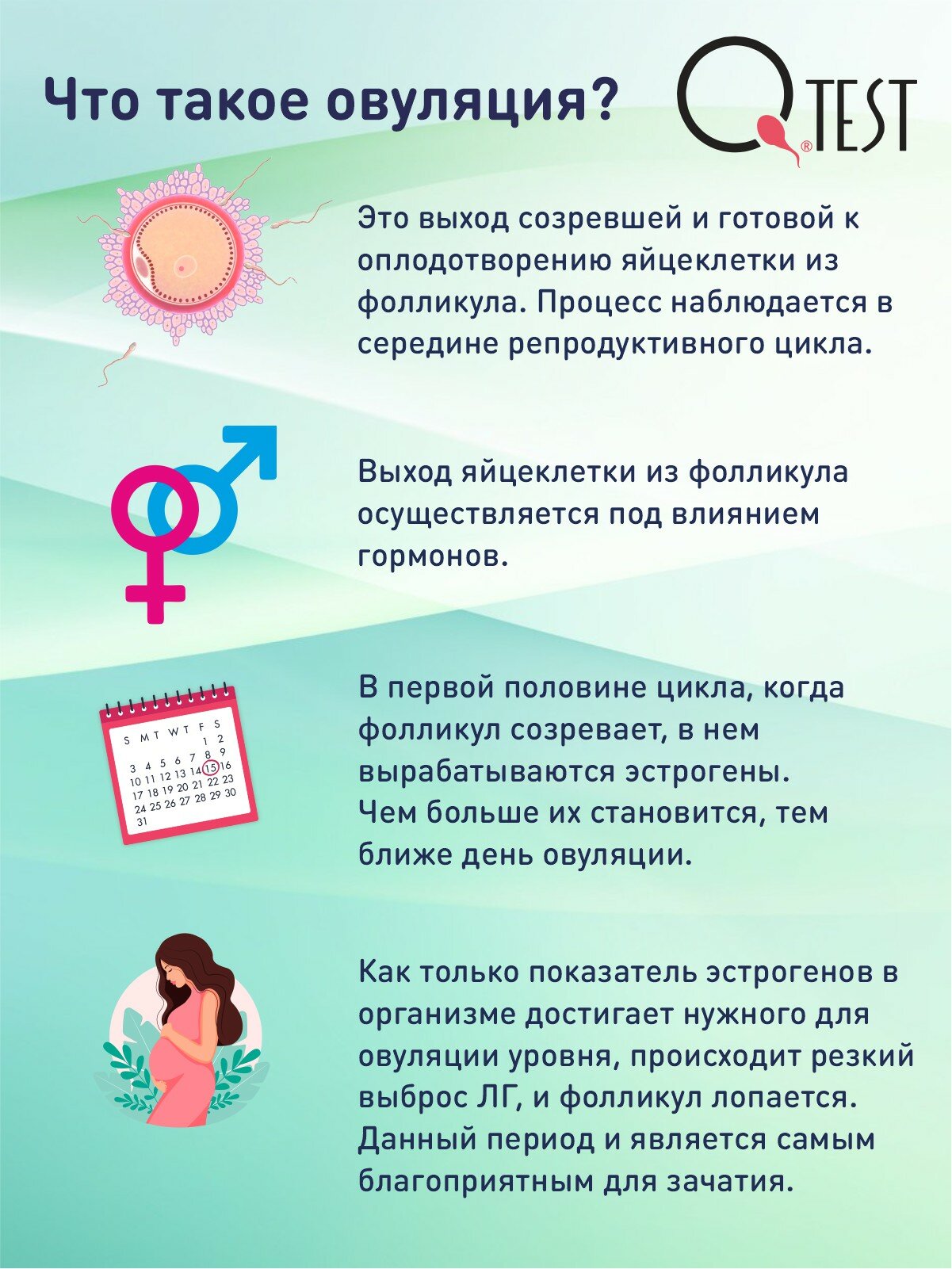 Тесты На Овуляцию Тест на овуляцию Qtest 5 штук тест-полосок, высокочувствительный