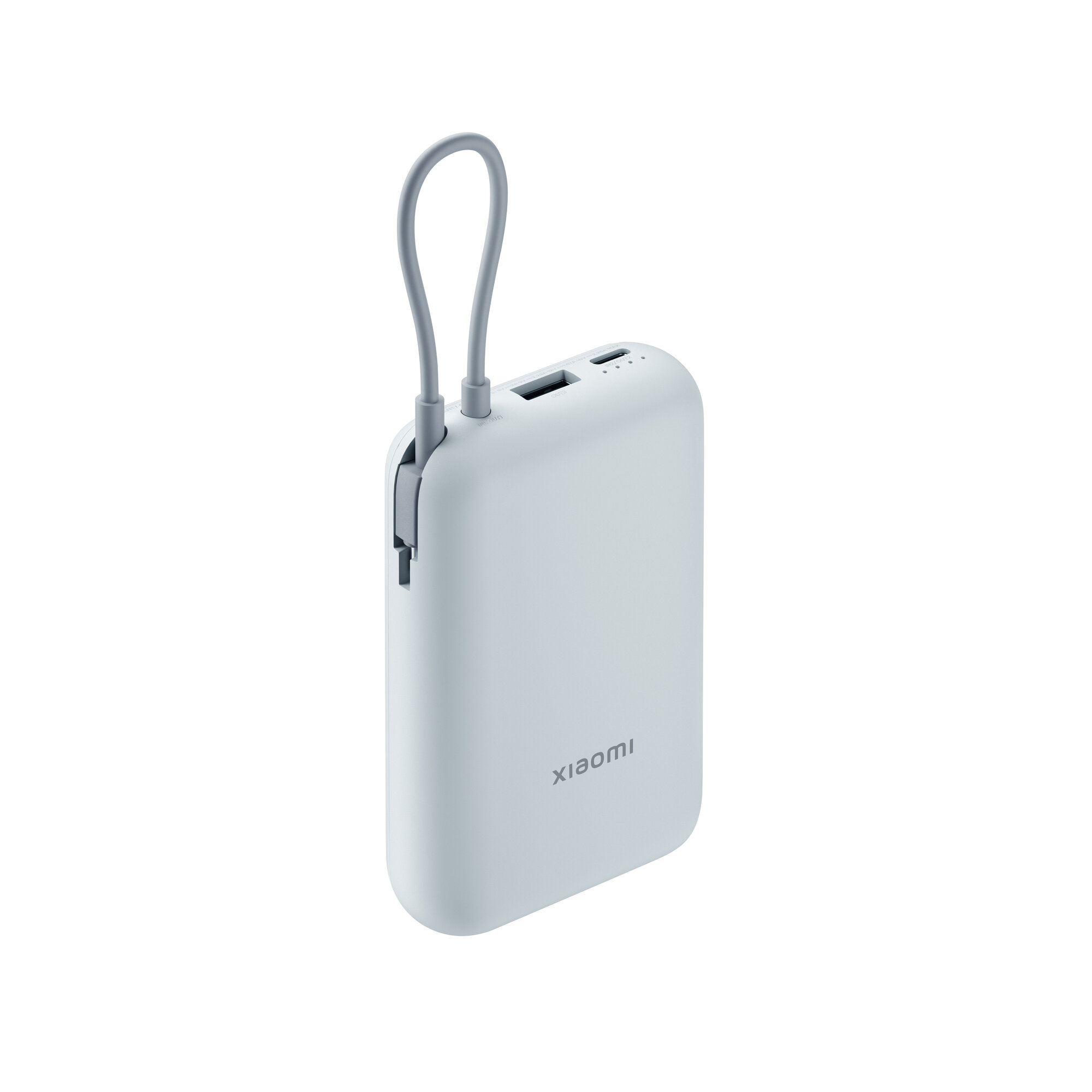 Портативный аккумулятор Xiaomi 33W Power Bank 10000mAh (Integrated Cable) Ice Blue GL (BHR9341GL) голубой — фото 1
