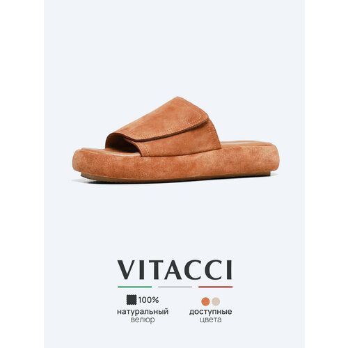 фото Шлёпанцы vitacci, размер 36, рыжий