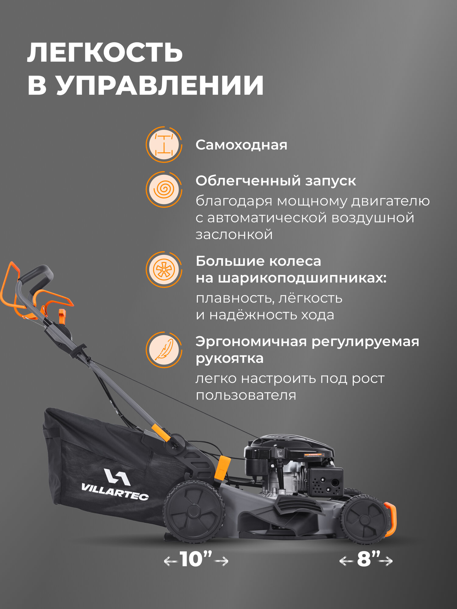 Изображение Газонокосилка бензиновая VILLARTEC MB 553VC