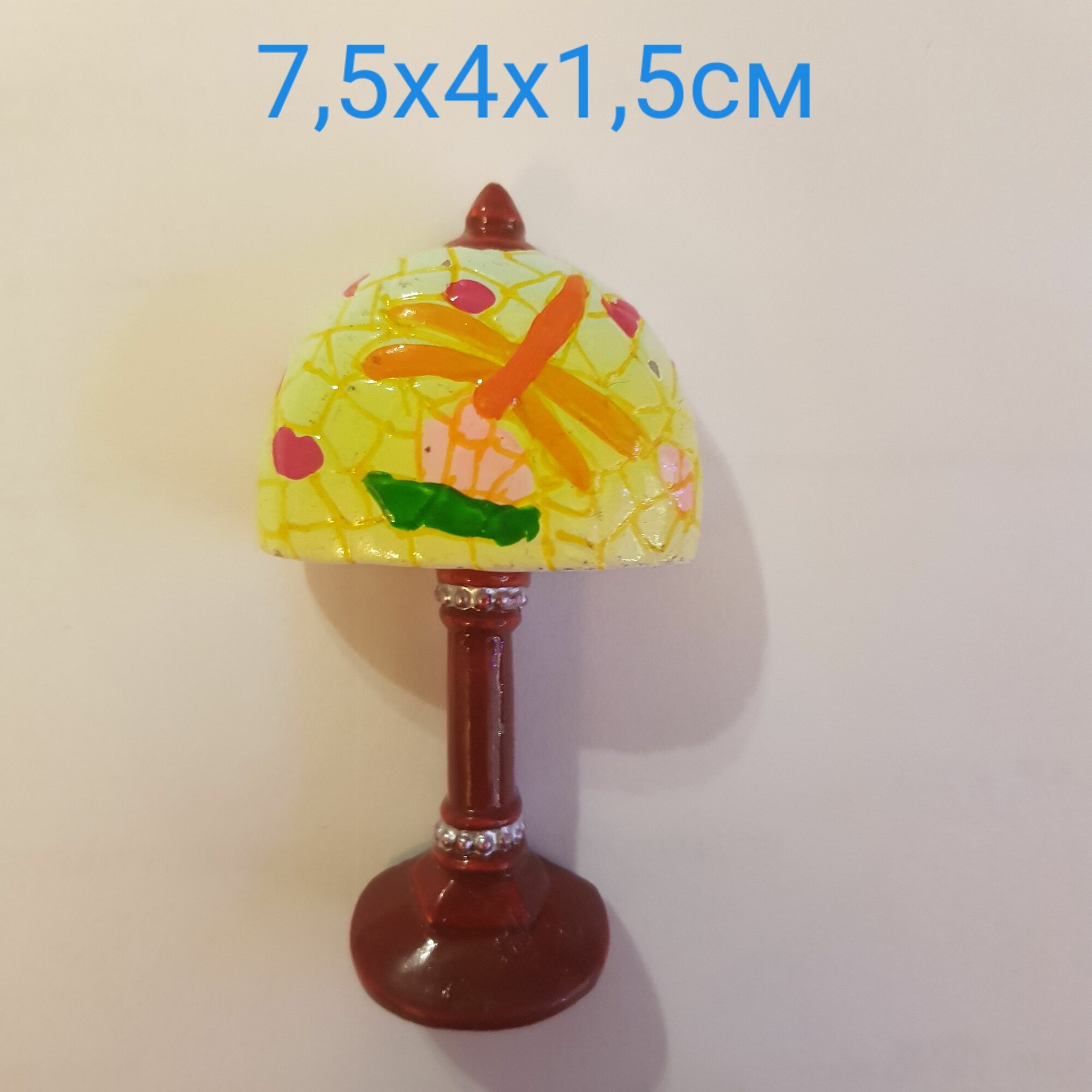 Изделие декоративное Магнит "Настольная Лампа" 7,5х4х1,5см, полистоун, 3412А