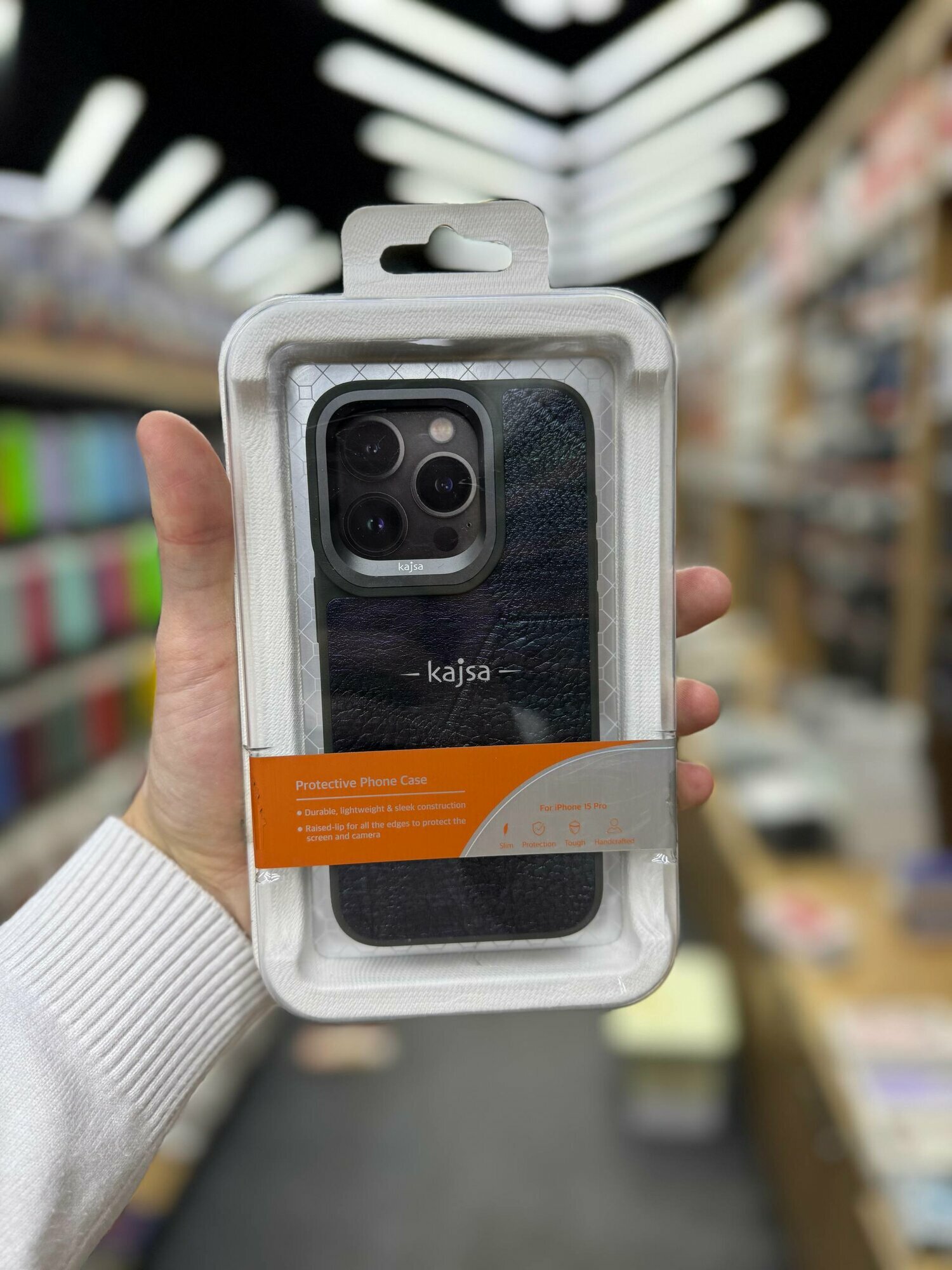 Чехол KAJSA противоударный для iPhone 15 Pro, защитный бампер, стильный дизайн, разноцветный