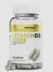 Капсулы aTech Nutrition Vitamin D3, 0.4 г, 5000 МЕ, 120 шт.