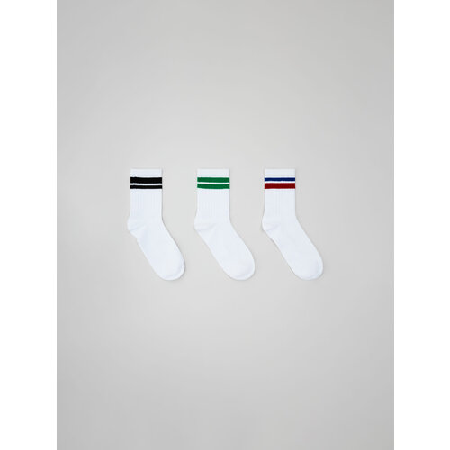 Носки Sela 3 пары, размер 20/22, белый носки sela 2 пары размер 20 22 фиолетовый зеленый
